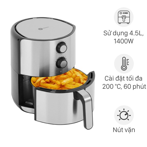 Nồi chiên không dầu Mishio MK-199 5 lít